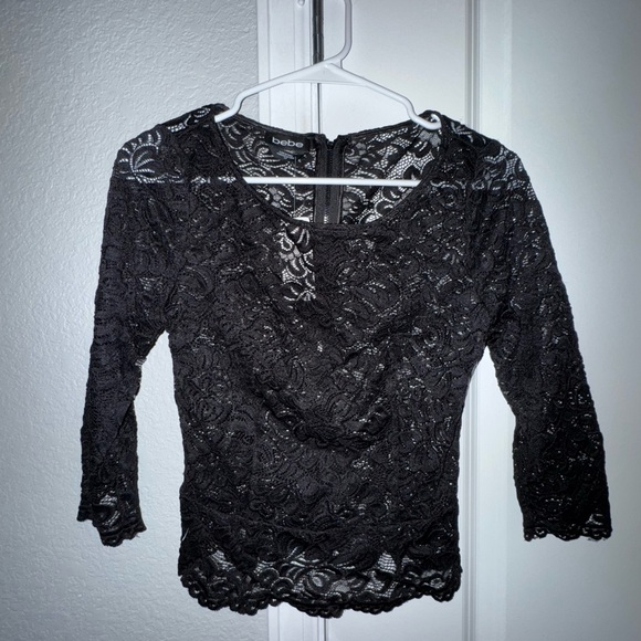 Bebe lace zipped blouse - Picture 2 of 6